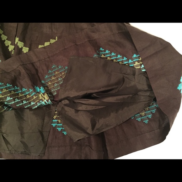 Ann Taylor LOFT Embroidered Linen Skirt - Picture 5 of 7